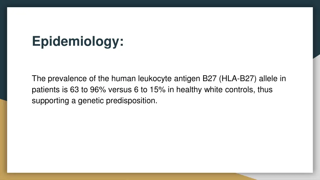 epidemiology