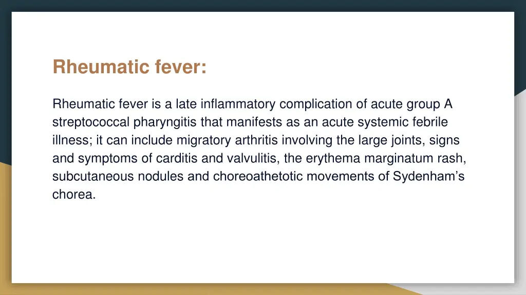 rheumatic fever