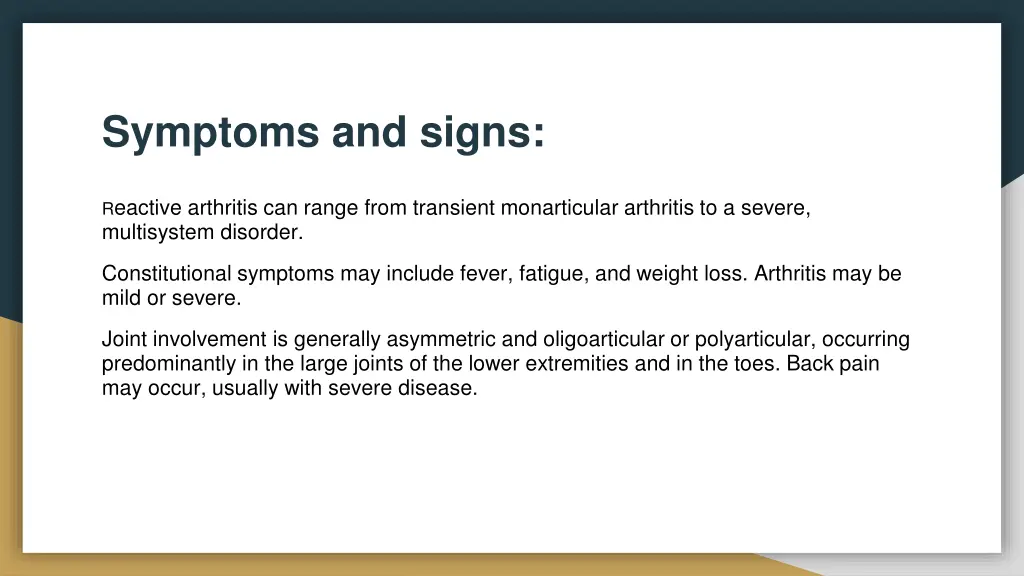 symptoms and signs 1
