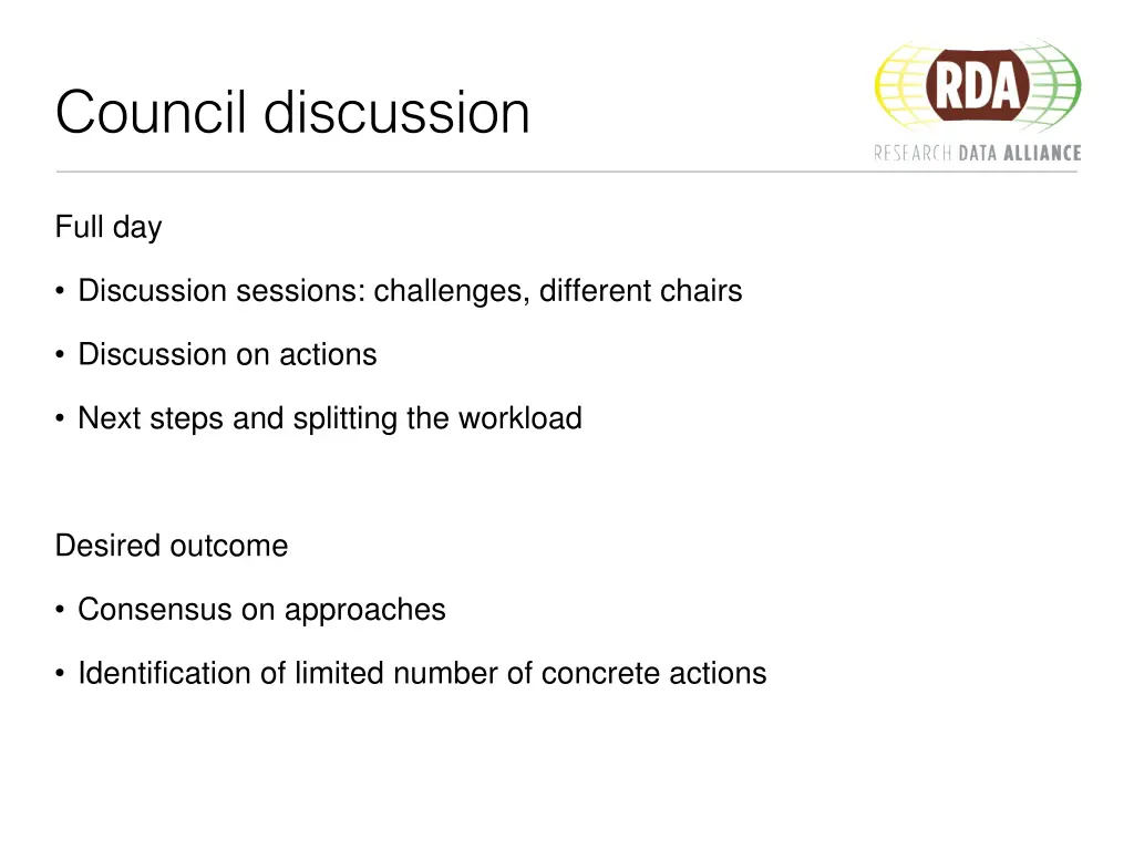council discussion