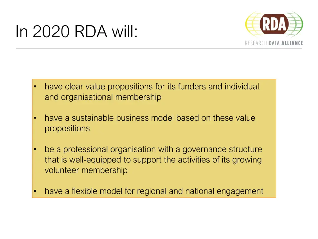 in 2020 rda will