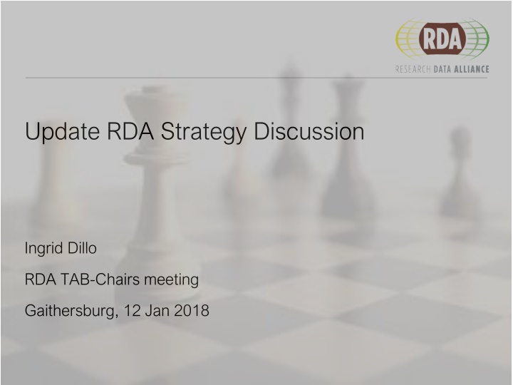 update rda strategy discussion