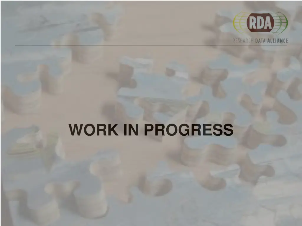 work in progress