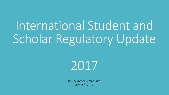 international student and scholar regulatory