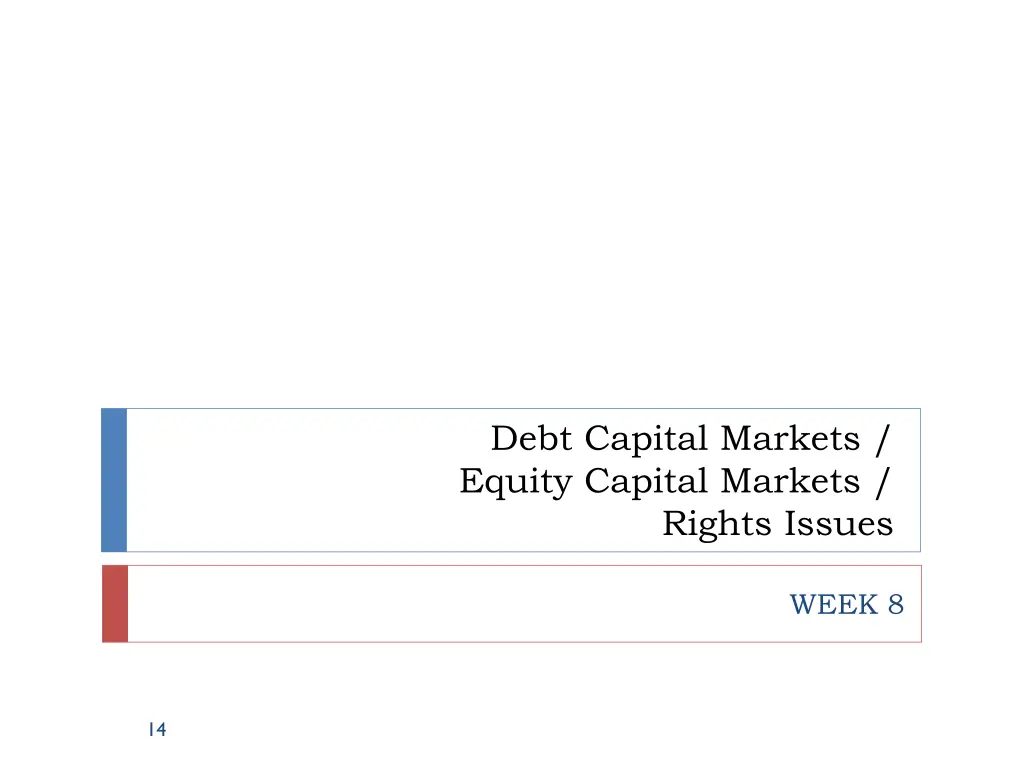 debt capital markets equity capital markets
