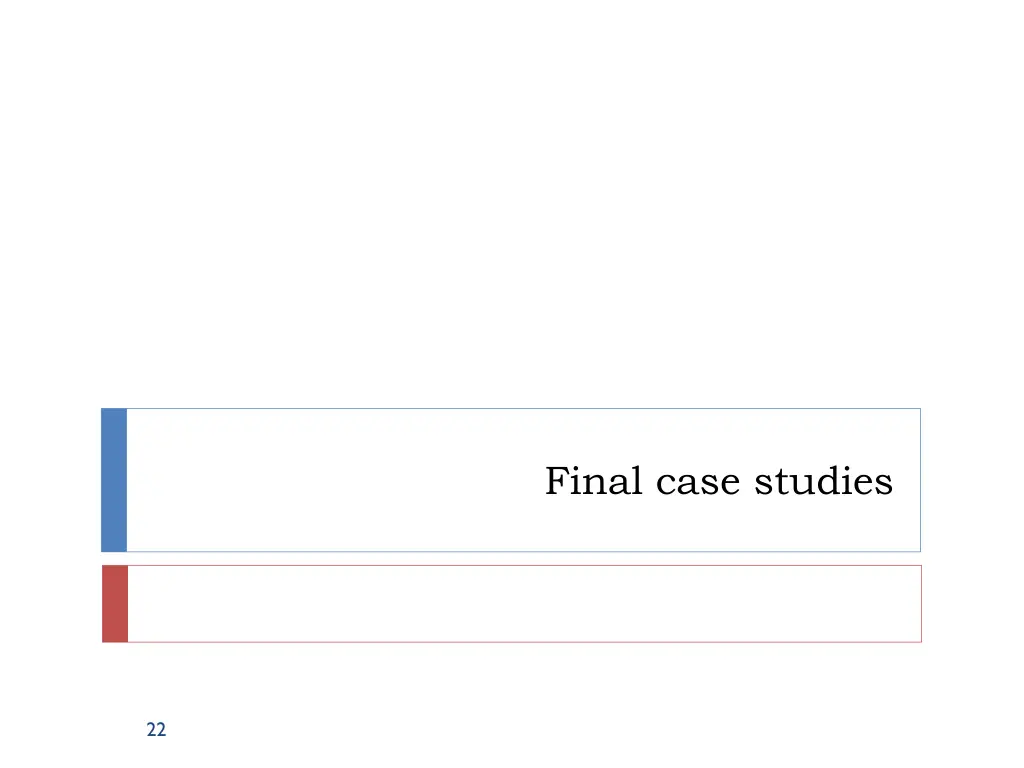 final case studies