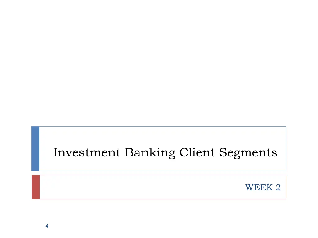 investment banking client segments