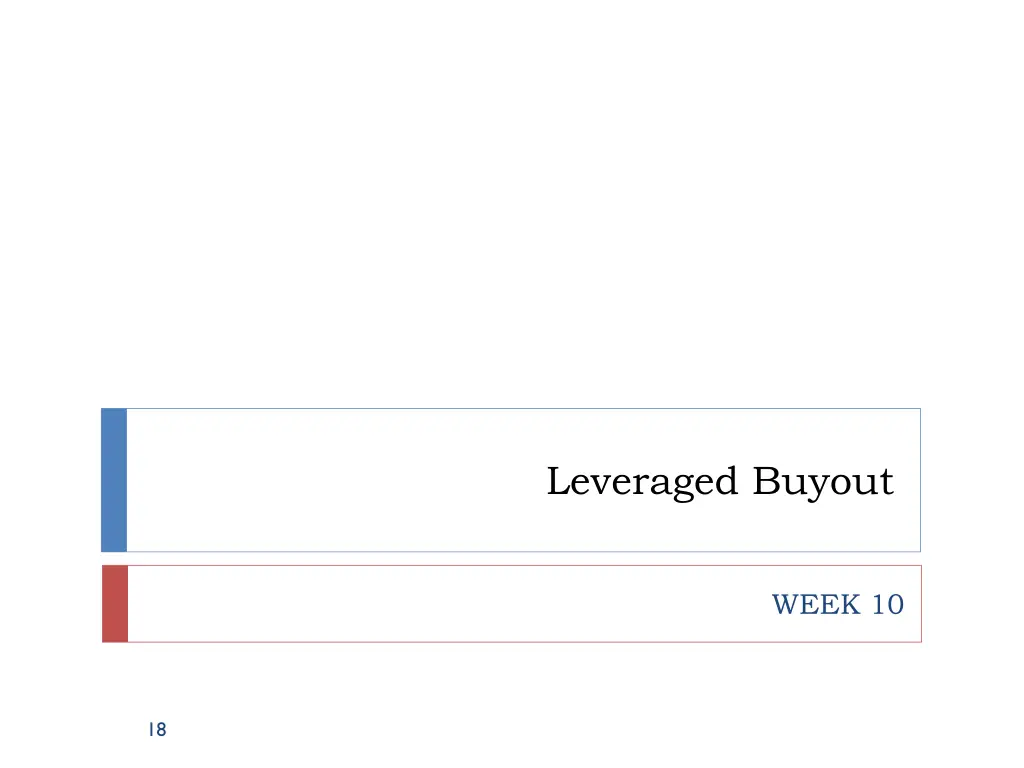 leveraged buyout