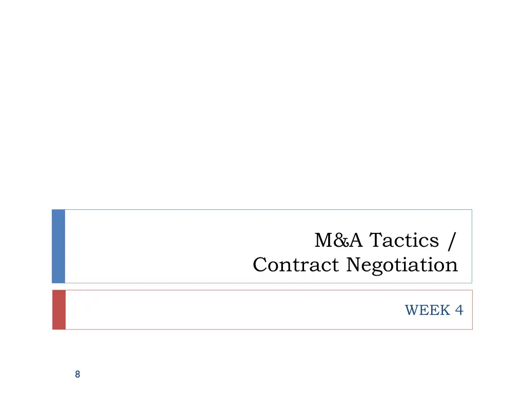 m a tactics contract negotiation