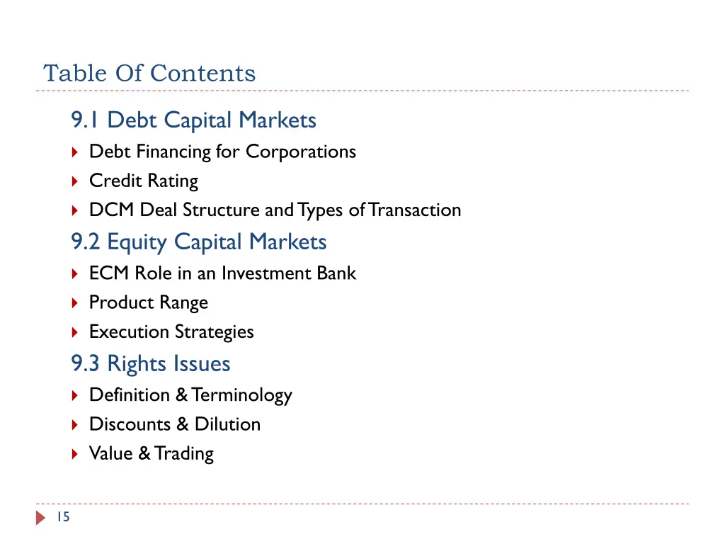 table of contents 6