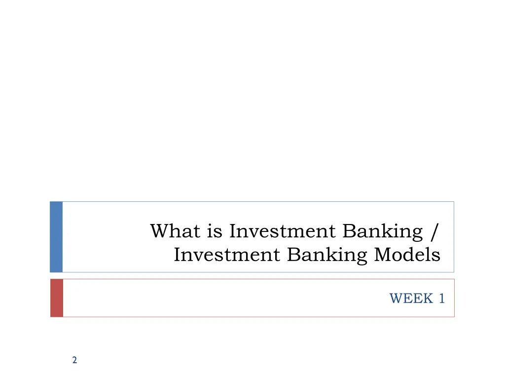 what is investment banking investment banking