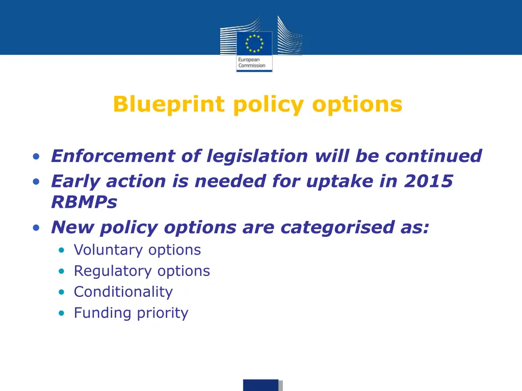 blueprint policy options