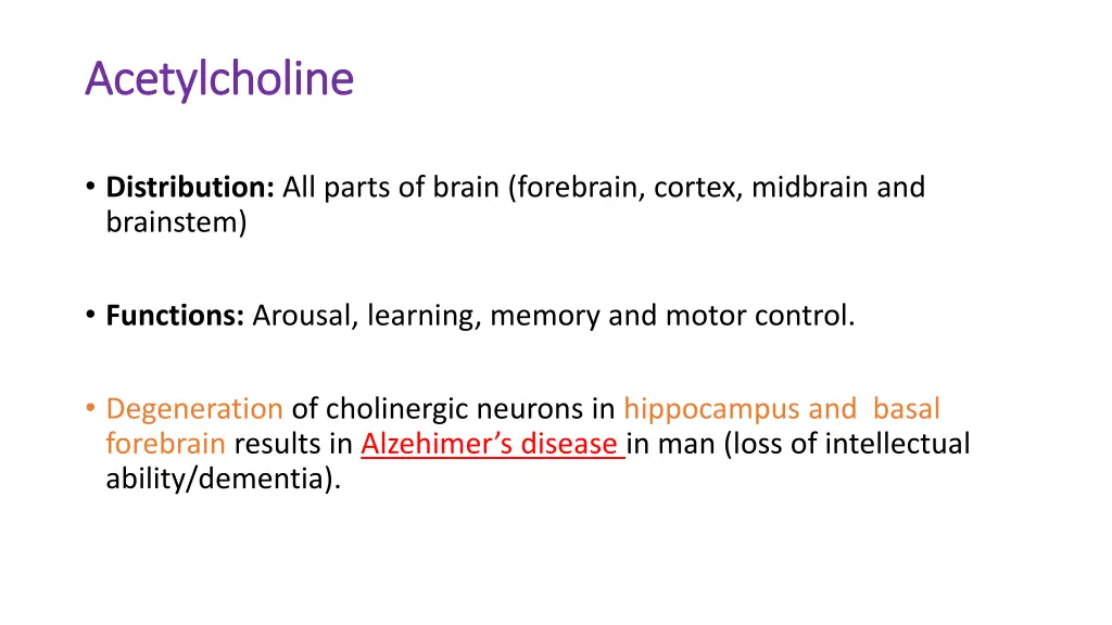 acetylcholine acetylcholine