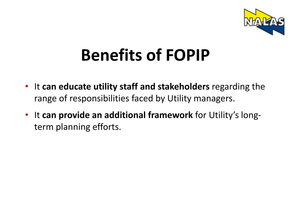 benefits of fopip