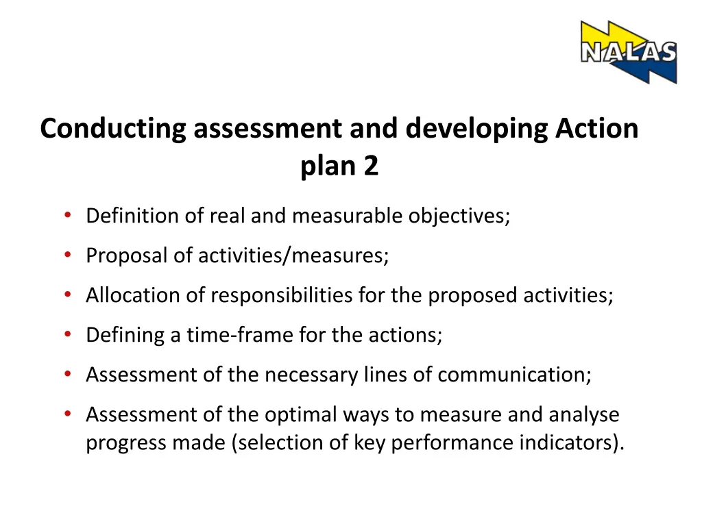 conducting assessment and developing action plan 2