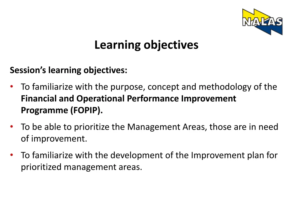learning objectives