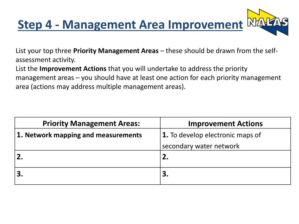 step 4 management area improvement plan
