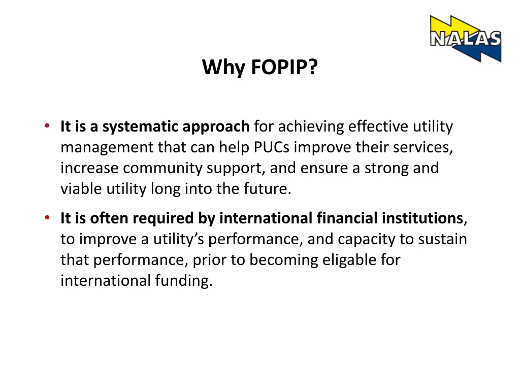 why fopip