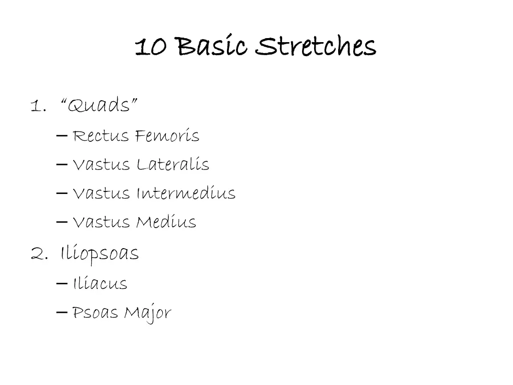 10 basic stretches 10 basic stretches