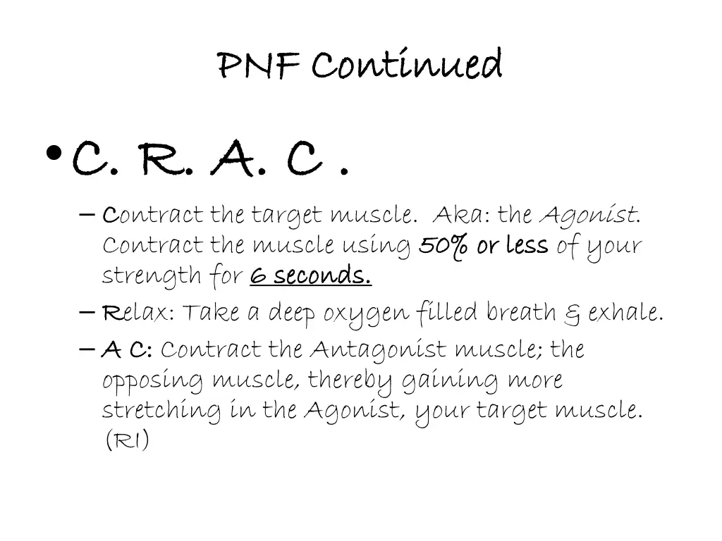 pnf continued pnf continued