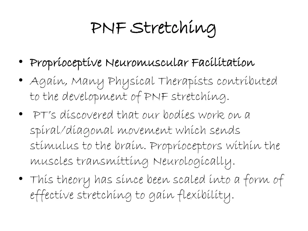 pnf stretching pnf stretching