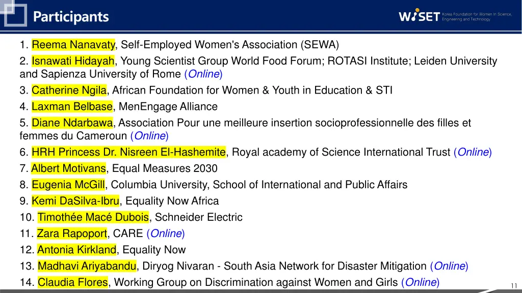 participants 1