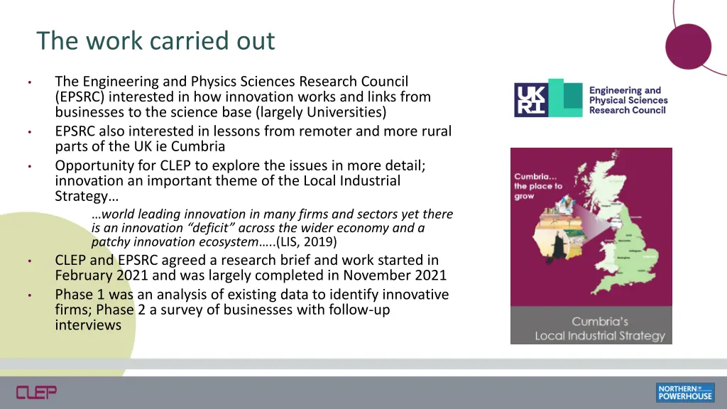 the work carried out