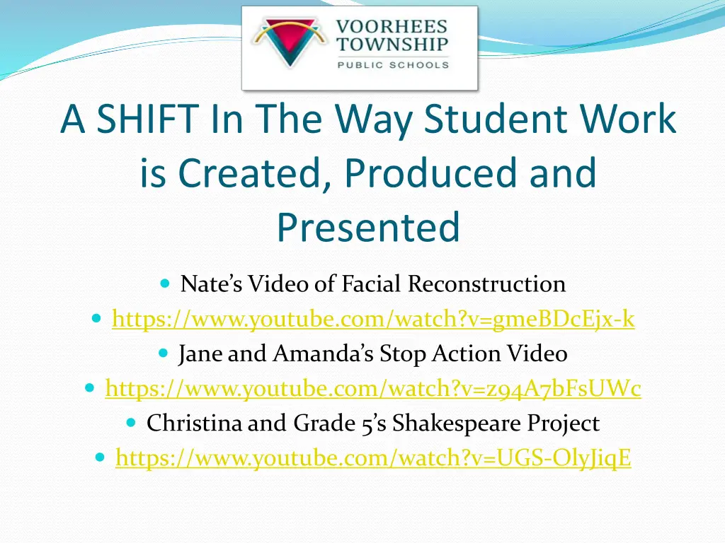 a shift in the way student work is created