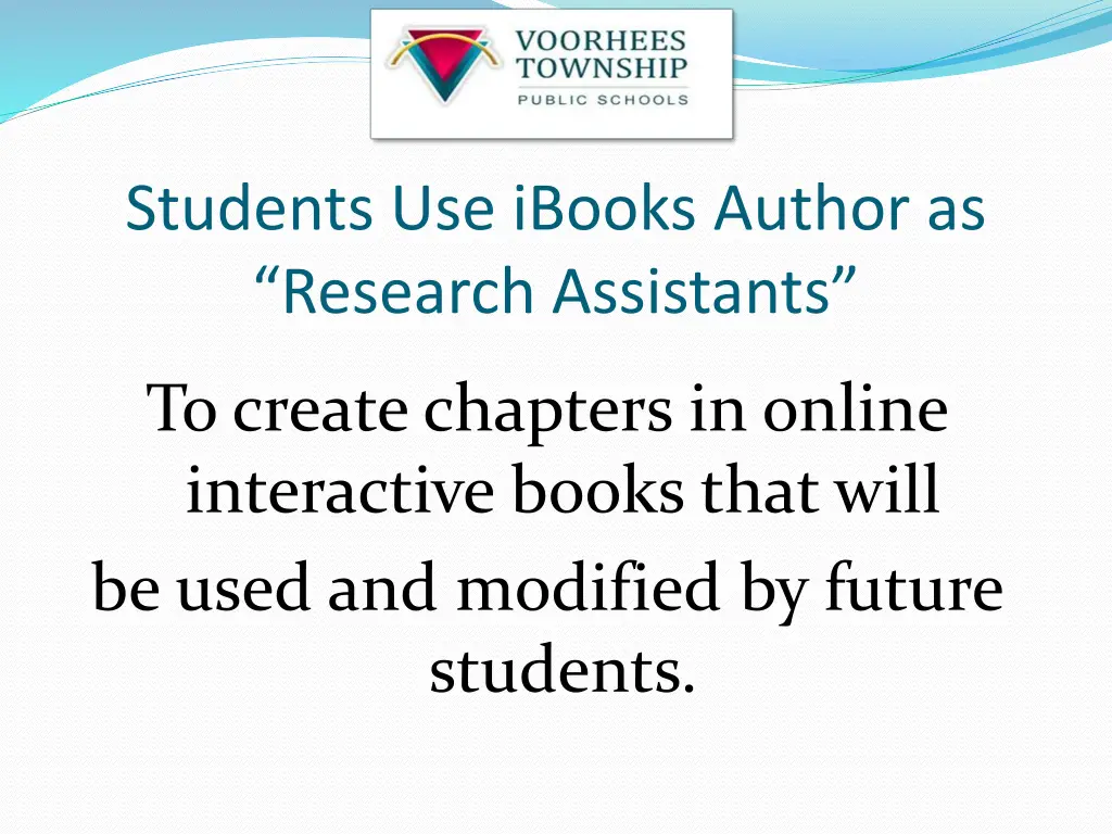 students use ibooks author as research assistants