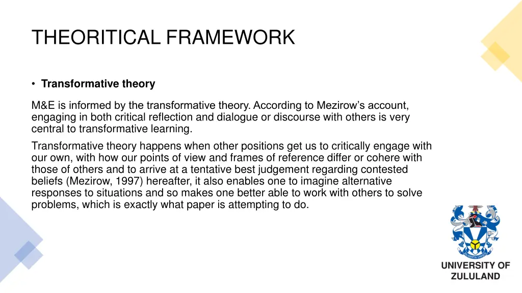 theoritical framework