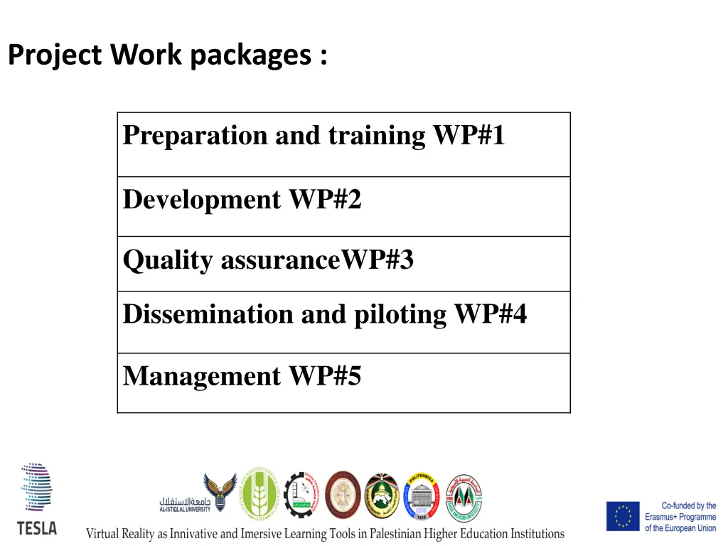 project work packages 1