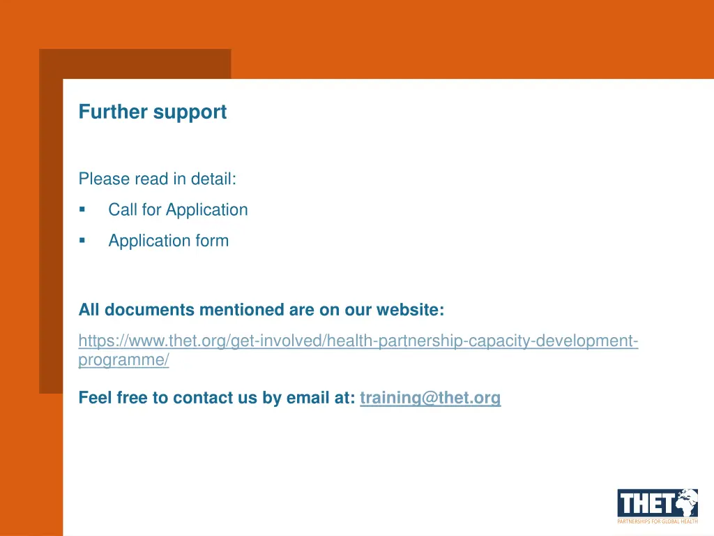 further support