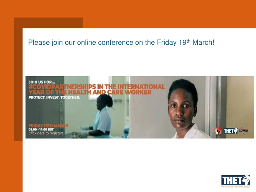 please join our online conference on the friday