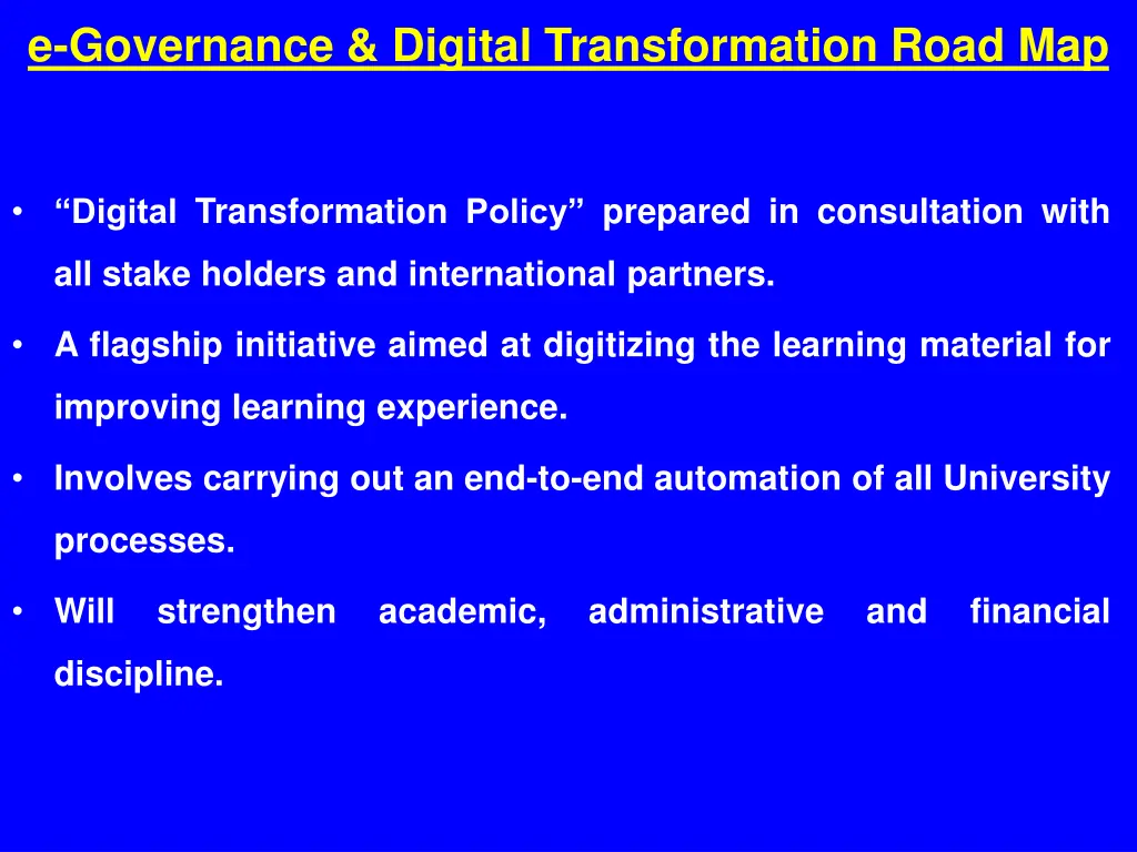 e governance digital transformation road map 1
