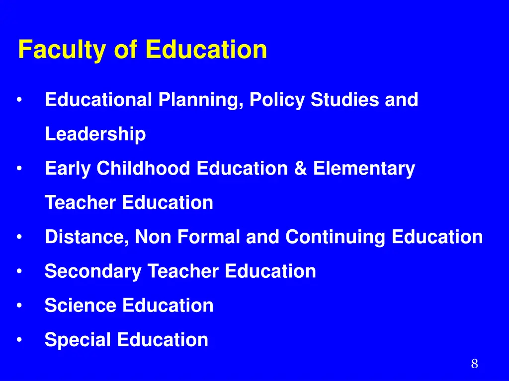 faculty of education