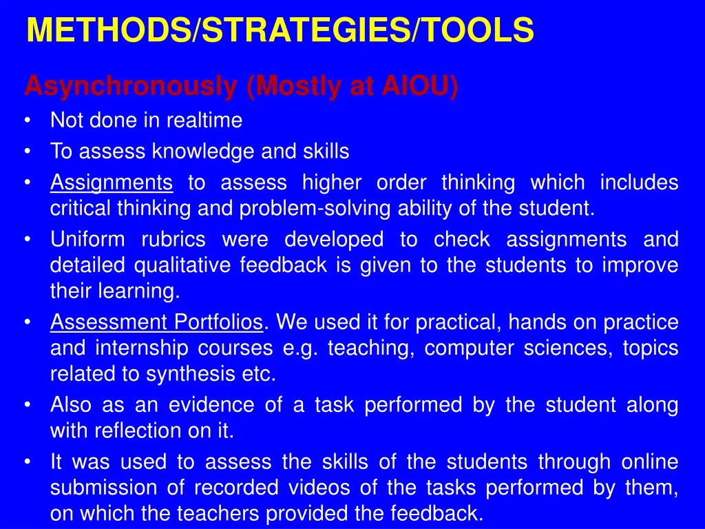 methods strategies tools