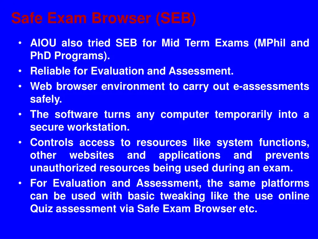 safe exam browser seb
