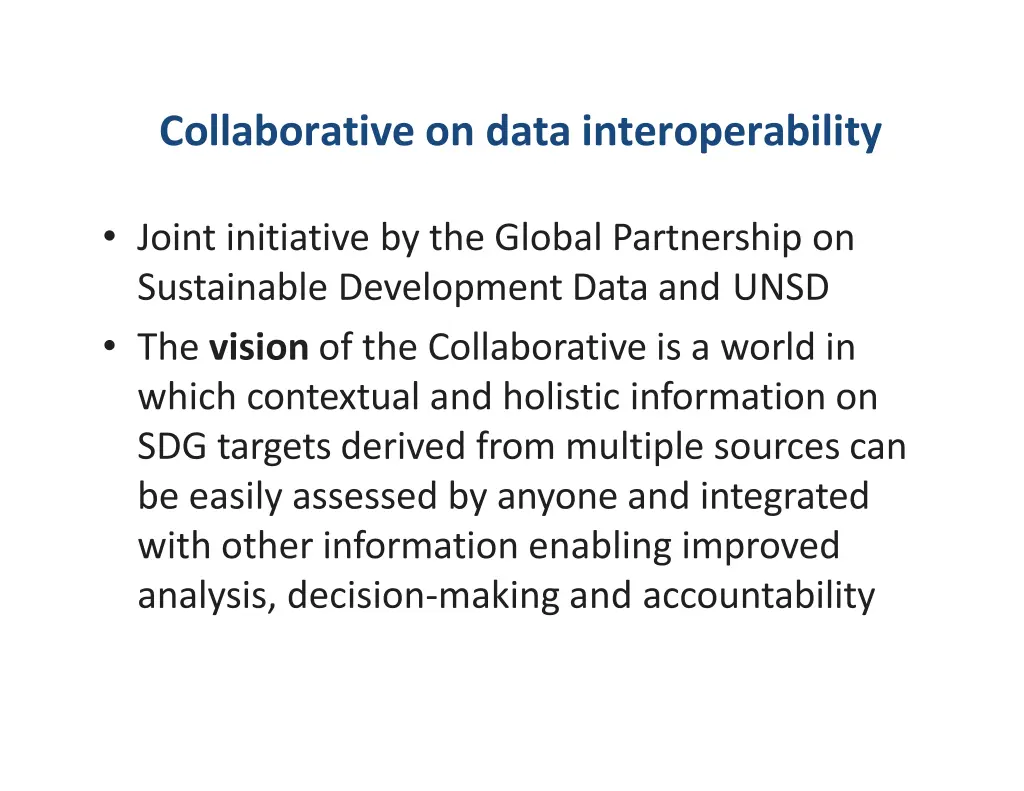 collaborative on data interoperability