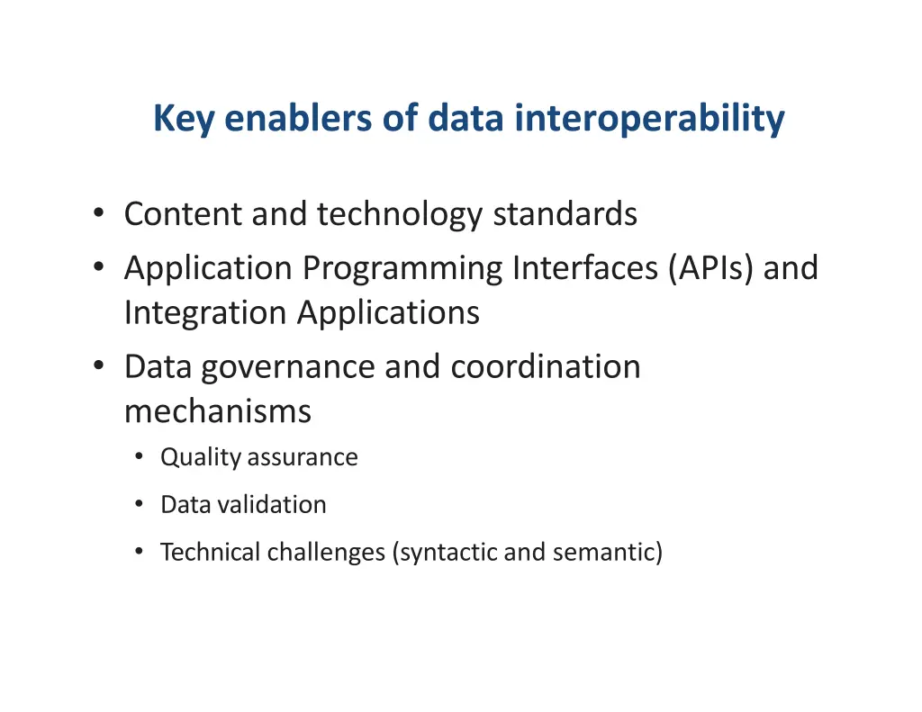 key enablers of data interoperability