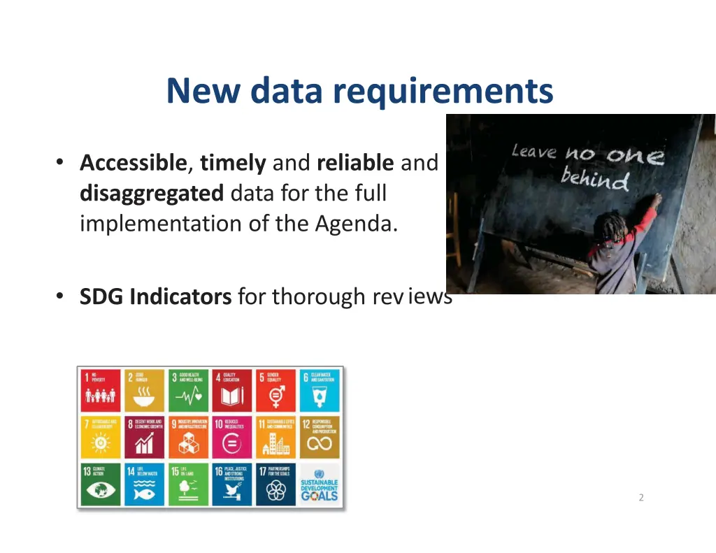 new data requirements