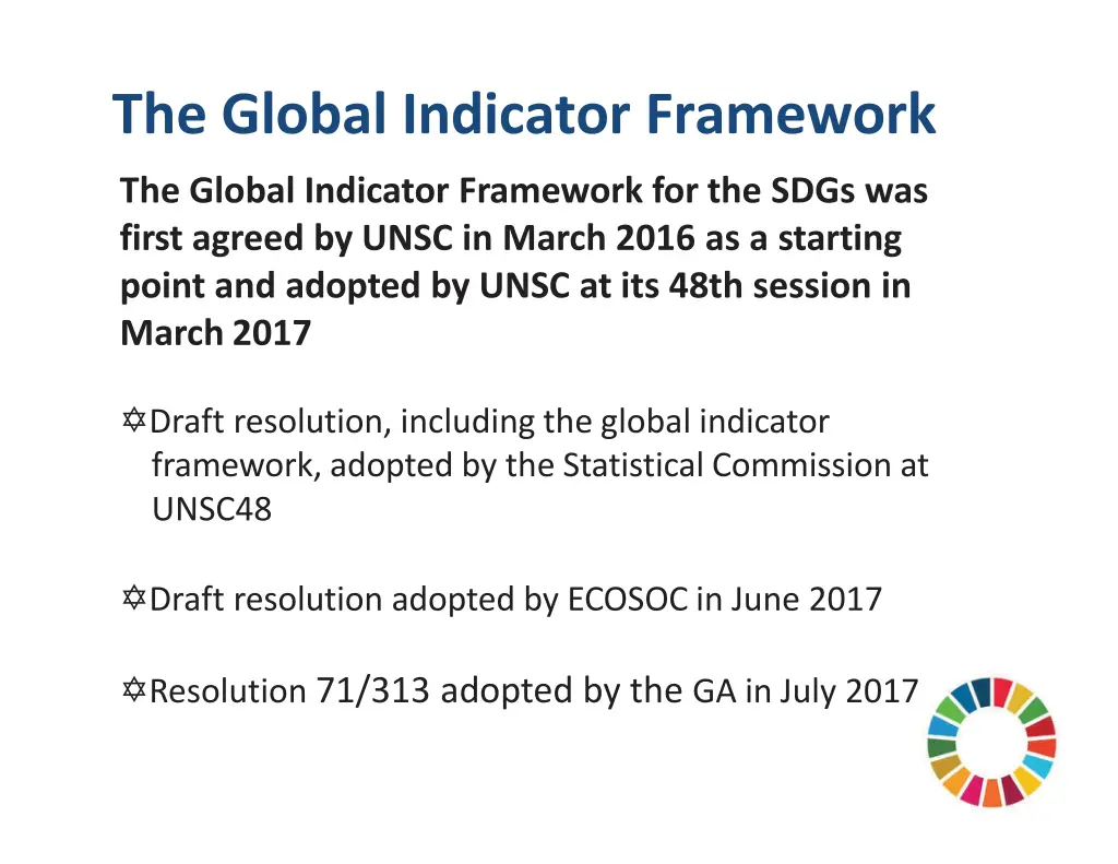 the global indicator framework