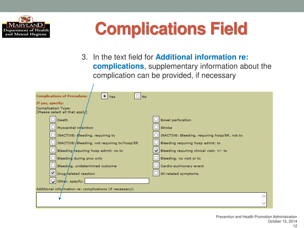 complications field 4