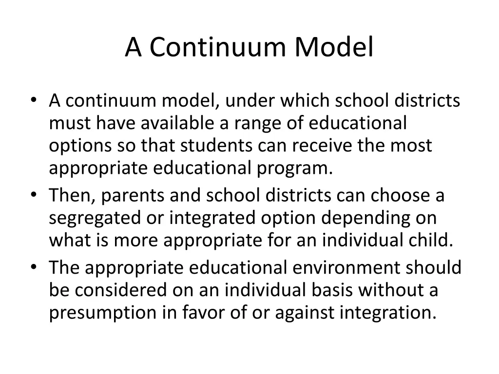 a continuum model