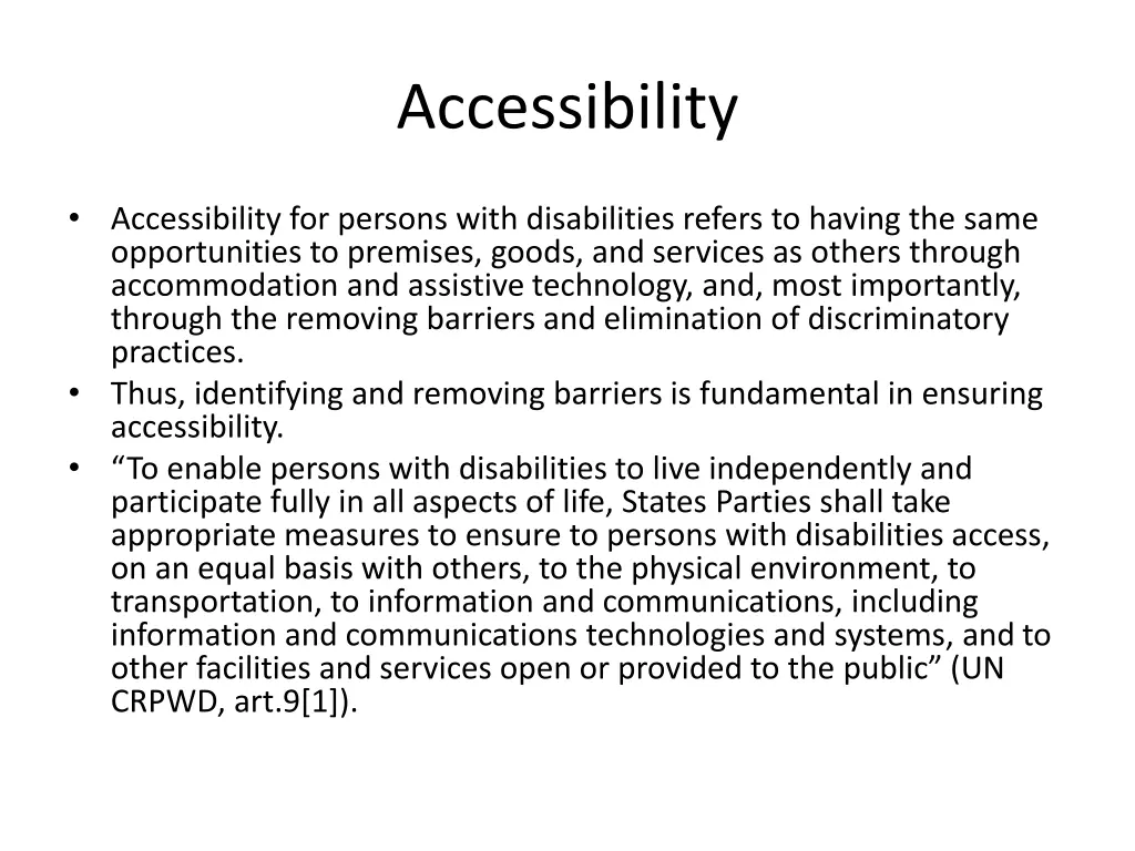 accessibility
