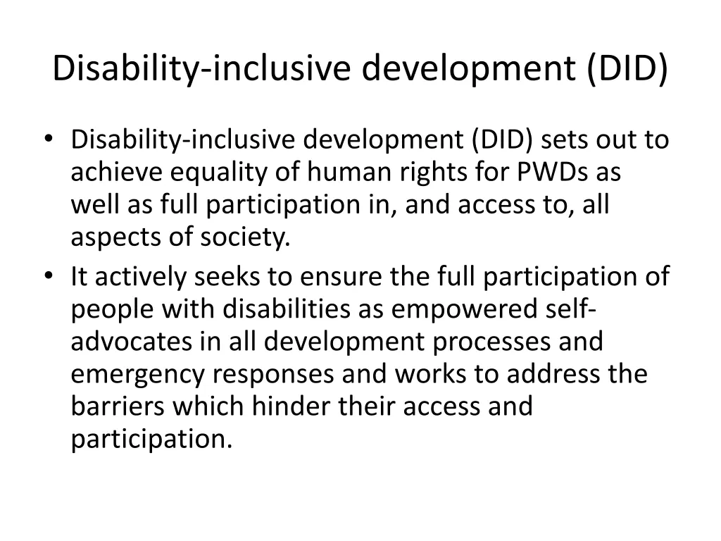 disability inclusive development did