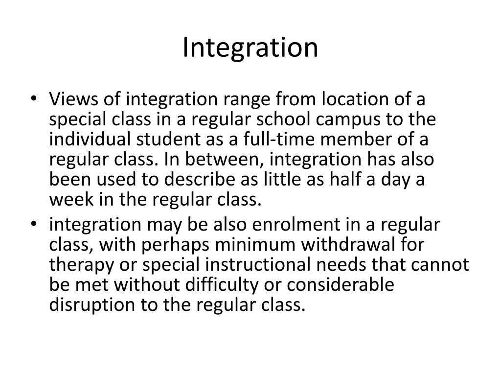 integration
