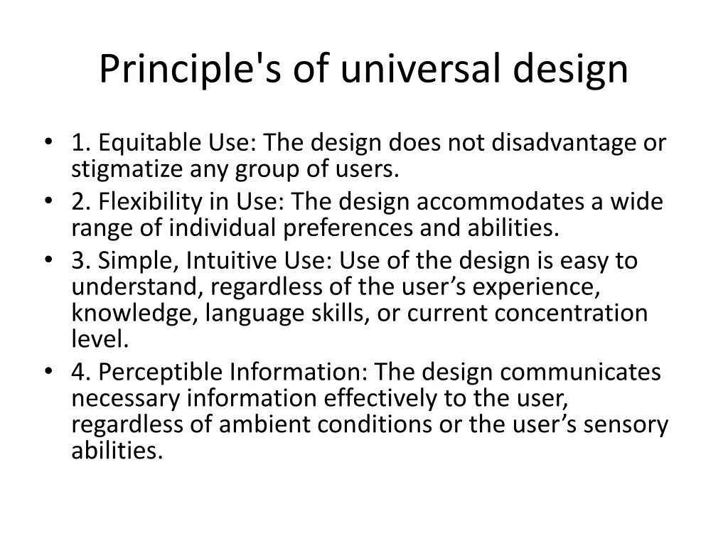 principle s of universal design