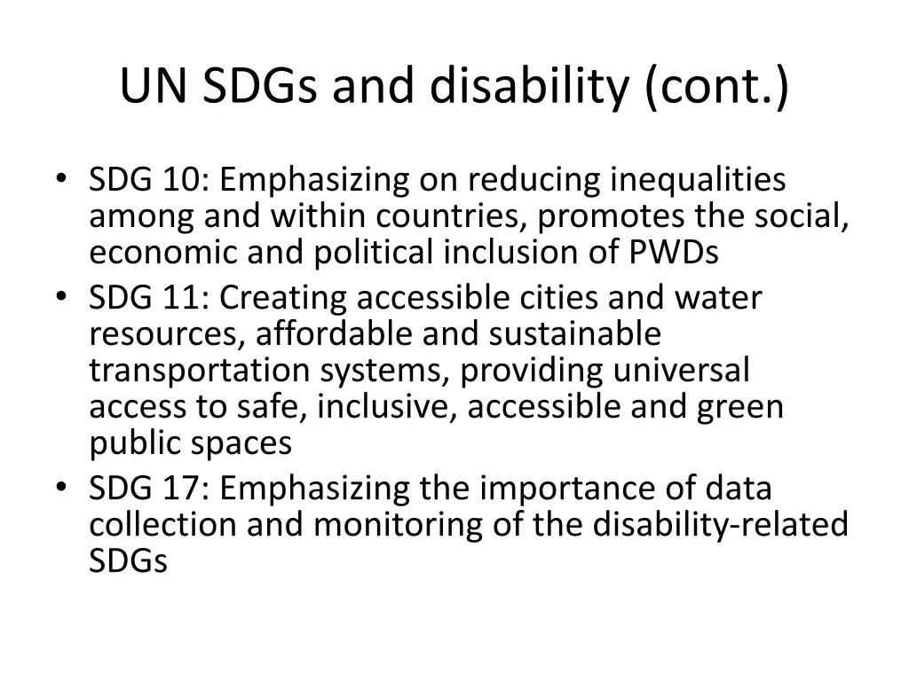 un sdgs and disability cont
