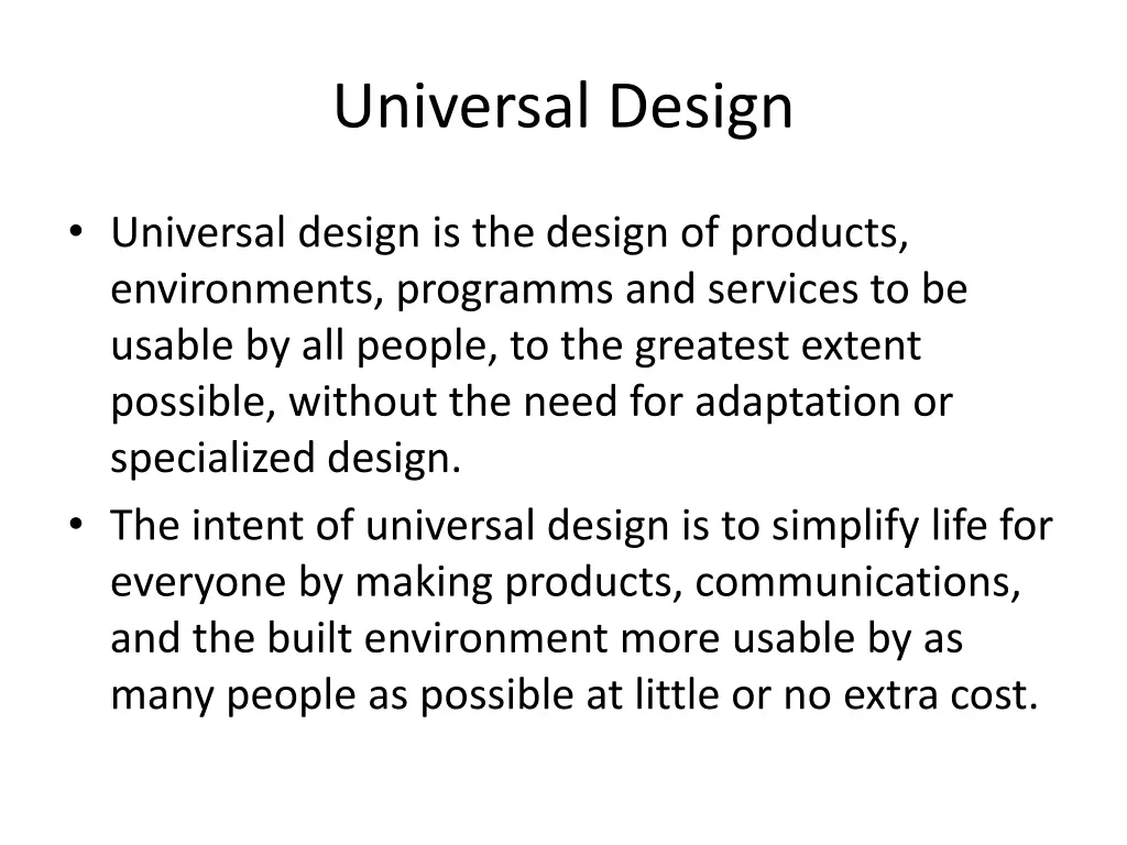universal design
