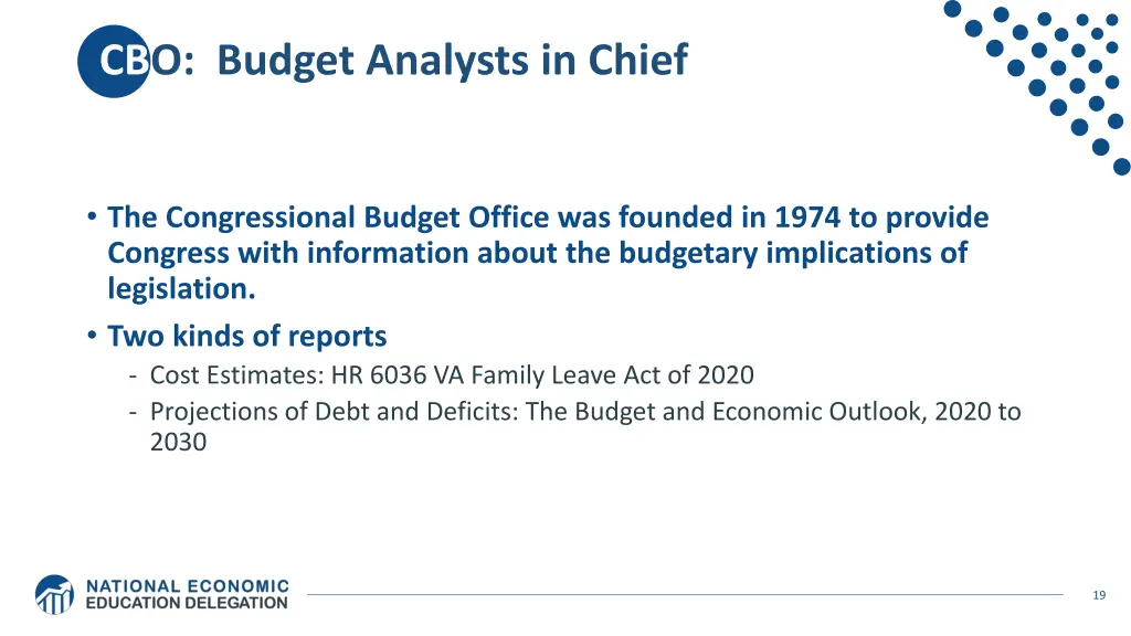 cbo budget analysts in chief